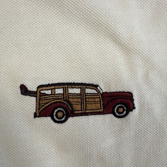 Crazy Shirts Hawaii Men’s L White T-Shirt Woody Station Wagon Embroidered - Picture 2 of 7